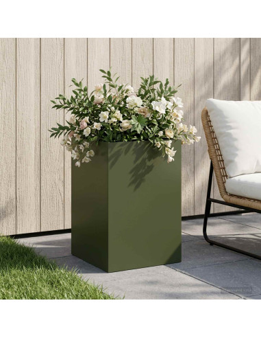 Vaso da giardino Verde Oliva 40 x 40 x 60 cm