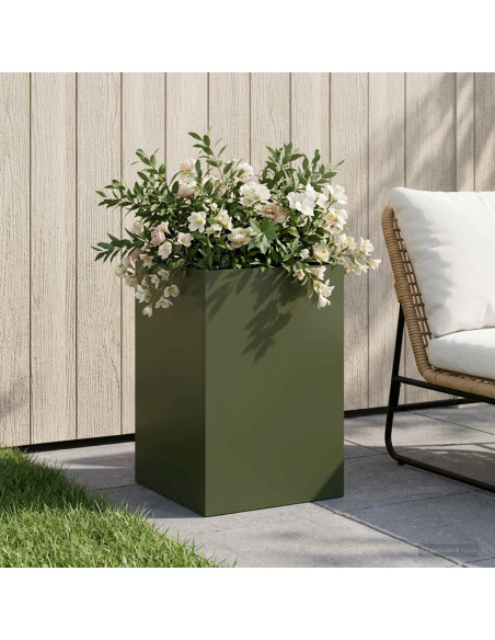 Vaso da giardino Verde Oliva 40 x 40 x 60 cm