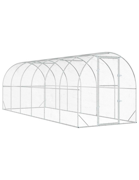 Pollaio Argento 600 x 200 x 200 cm Acciaio zincato