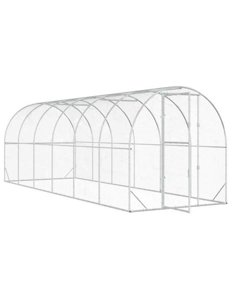 Pollaio Argento 600 x 200 x 200 cm Acciaio zincato