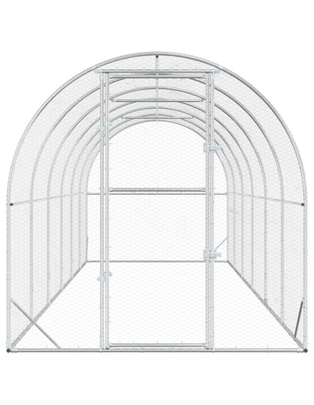 Pollaio Argento 600 x 200 x 200 cm Acciaio zincato