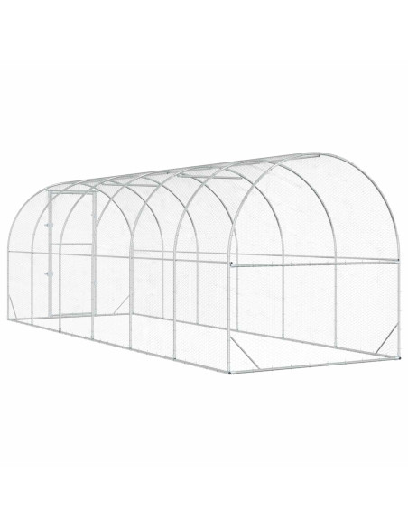 Pollaio Argento 600 x 200 x 200 cm Acciaio zincato