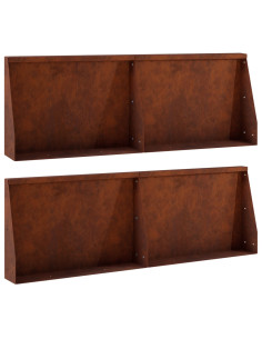 Muro di contenimento 4 pz 60 x 12 x 40 cm Acciaio Corten