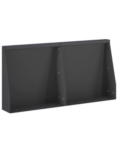 Muro di contenimento 2 pz 40 x 12 x 40 cm Acciaio Nero
