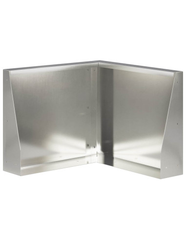 Muro di contenimento 50 x 50 x 40 cm Acciaio Inox Argento