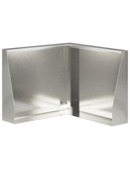 Muro di contenimento 50 x 50 x 40 cm Acciaio Inox Argento