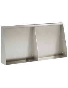 Muro di contenimento 2 pz 40 x 12 x 40 cm Acciaio Inox Argento