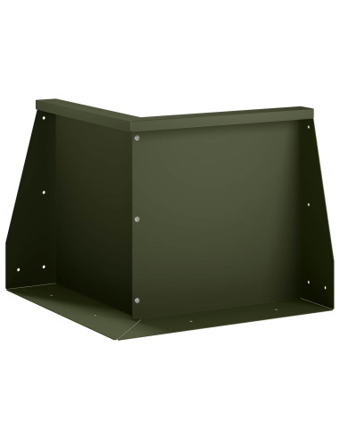 Muro di contenimento 50 x 50 x 30 cm Acciaio Verde Oliva