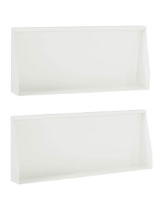 Muro di contenimento 2 pz 100 x 12 x 40 cm Acciaio Bianco 2