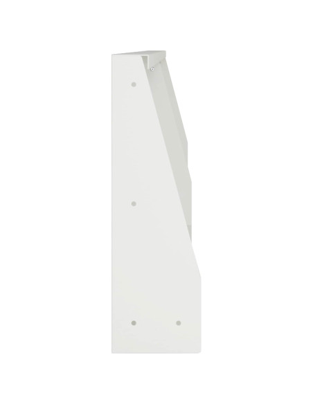 Muro di contenimento 2 pz 100 x 12 x 40 cm Acciaio Bianco