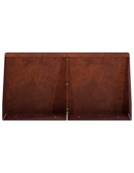 Muro di contenimento 6 pz 40 x 12 x 40 cm Acciaio Corten