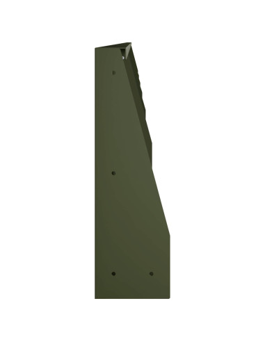 Muro di contenimento 6 pz 100 x 12 x 30 cm Acciaio Verde Oliva