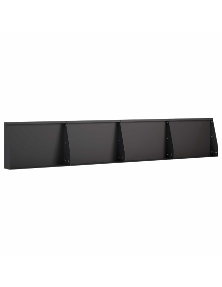 Muro di contenimento 4 pz 60 x 12 x 50 cm Acciaio Nero