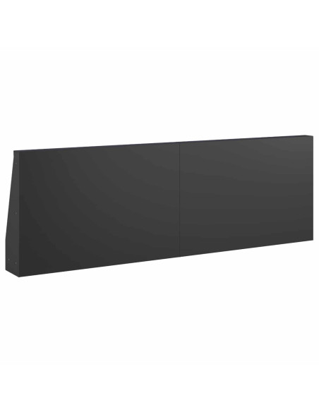 Muro di contenimento 4 pz 60 x 12 x 50 cm Acciaio Nero