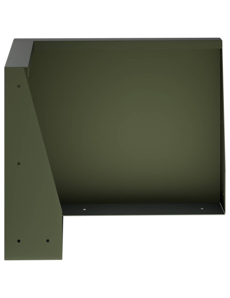 Muro di contenimento 2 pz 50 x 50 x 30 cm Acciaio Verde Oliva