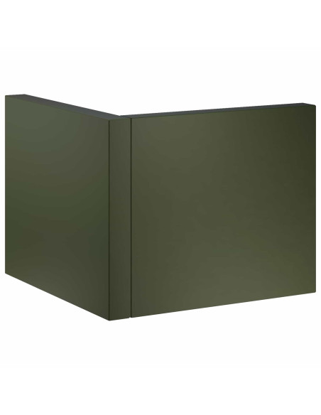 Muro di contenimento 2 pz 50 x 50 x 30 cm Acciaio Verde Oliva