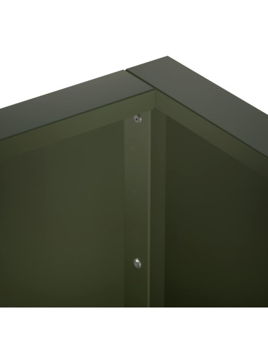Muro di contenimento 50 x 50 x 30 cm Acciaio Verde Oliva