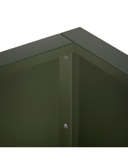 Muro di contenimento 50 x 50 x 30 cm Acciaio Verde Oliva