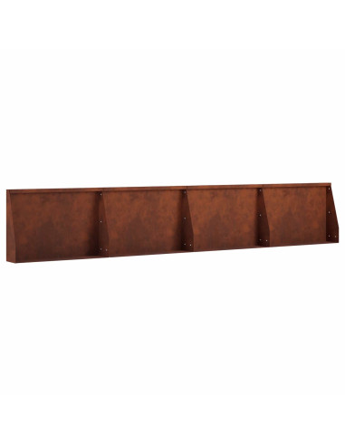 Muro di contenimento 4 pz 60 x 12 x 40 cm Acciaio Corten