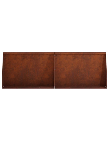 Muro di contenimento 4 pz 60 x 12 x 40 cm Acciaio Corten