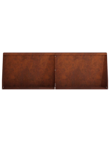 Muro di contenimento 4 pz 60 x 12 x 40 cm Acciaio Corten