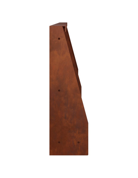 Muro di contenimento 4 pz 60 x 12 x 40 cm Acciaio Corten