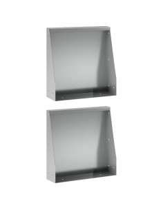 Muro di contenimento 2 pz 40 x 12 x 40 cm Acciaio zincato 2