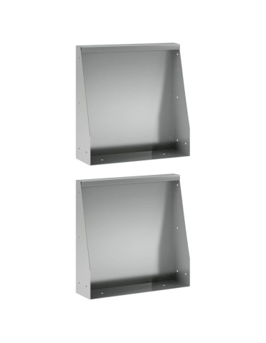 Muro di contenimento 2 pz 40 x 12 x 40 cm Acciaio zincato