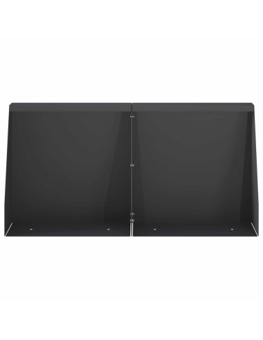 Muro di contenimento 2 pz 40 x 12 x 40 cm Acciaio Nero