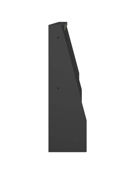 Muro di contenimento 2 pz 40 x 12 x 40 cm Acciaio Nero