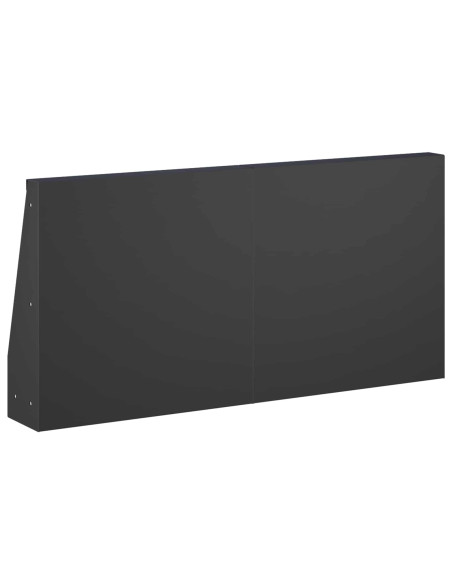 Muro di contenimento 2 pz 40 x 12 x 40 cm Acciaio Nero