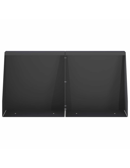 Muro di contenimento 2 pz 40 x 12 x 50 cm Acciaio Nero