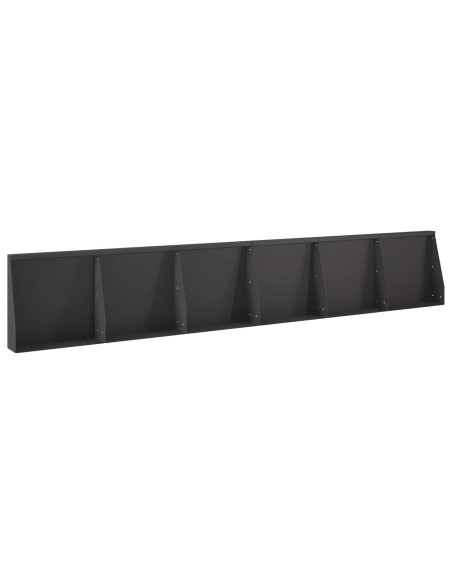 Muro di contenimento 6 pz 40 x 12 x 30 cm Acciaio Nero