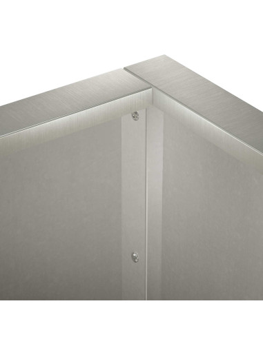 Muro di contenimento 50 x 50 x 40 cm Acciaio Inox Argento