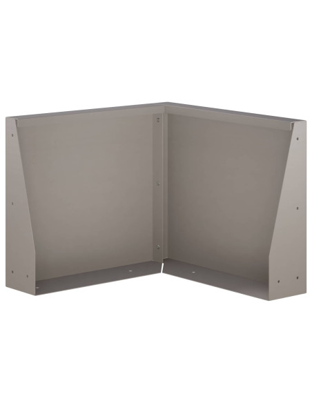 Muro di contenimento 2 pz 50 x 50 x 40 cm Acciaio Corten
