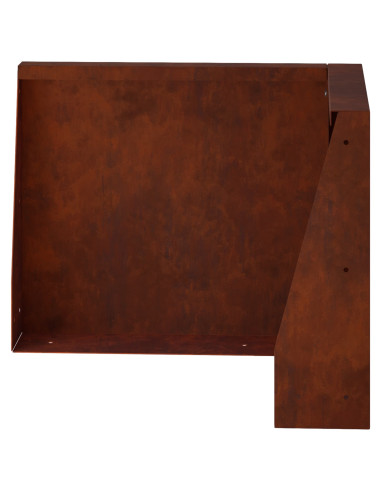 Muro di contenimento 2 pz 50 x 50 x 40 cm Acciaio Corten