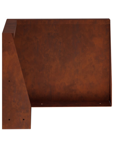 Muro di contenimento 2 pz 50 x 50 x 40 cm Acciaio Corten