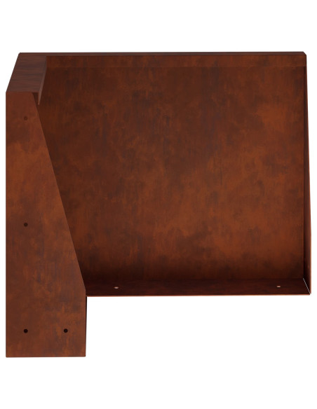 Muro di contenimento 2 pz 50 x 50 x 40 cm Acciaio Corten