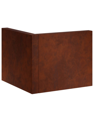 Muro di contenimento 2 pz 50 x 50 x 40 cm Acciaio Corten