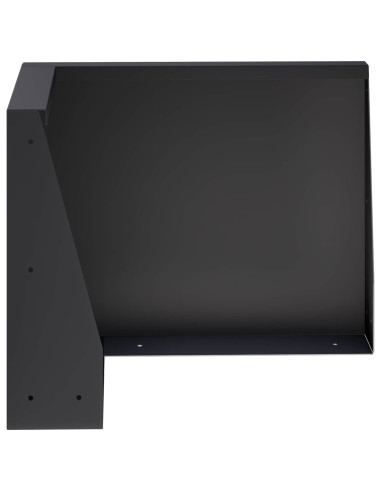 Muro di contenimento 2 pz 50 x 50 x 40 cm Acciaio Nero