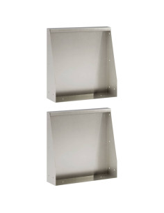 Muro di contenimento 2 pz 40 x 12 x 40 cm Acciaio Inox Argento 2