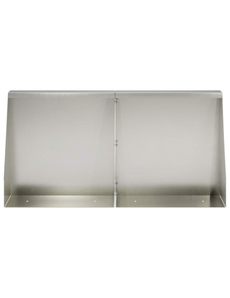 Muro di contenimento 2 pz 40 x 12 x 40 cm Acciaio Inox Argento
