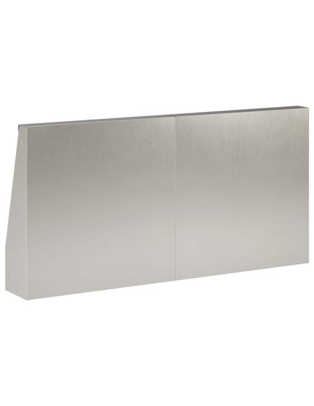 Muro di contenimento 2 pz 40 x 12 x 40 cm Acciaio Inox Argento