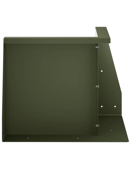 Muro di contenimento 50 x 50 x 30 cm Acciaio Verde Oliva