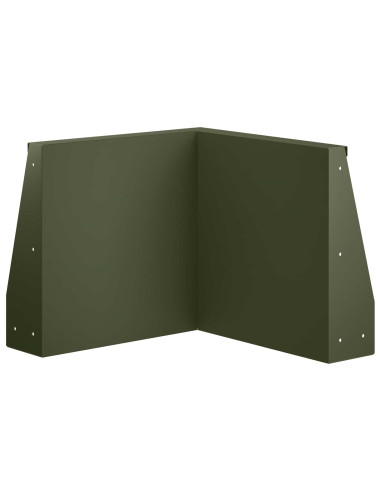 Muro di contenimento 50 x 50 x 30 cm Acciaio Verde Oliva
