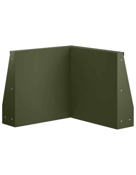Muro di contenimento 50 x 50 x 30 cm Acciaio Verde Oliva