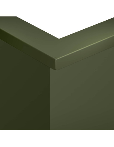 Muro di contenimento 50 x 50 x 30 cm Acciaio Verde Oliva