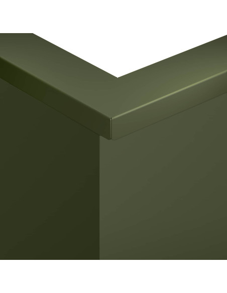 Muro di contenimento 50 x 50 x 30 cm Acciaio Verde Oliva