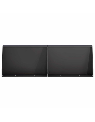 Muro di contenimento 4 pz 60 x 12 x 40 cm Acciaio Nero