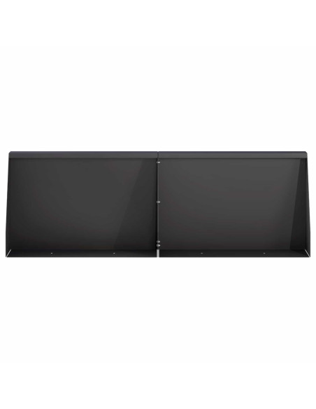 Muro di contenimento 4 pz 60 x 12 x 40 cm Acciaio Nero
